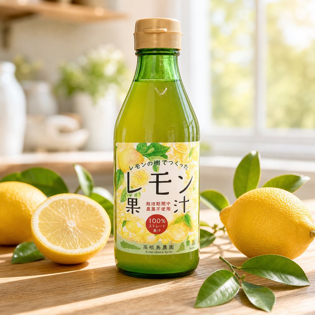 瀬戸田レモンの果汁ボトル