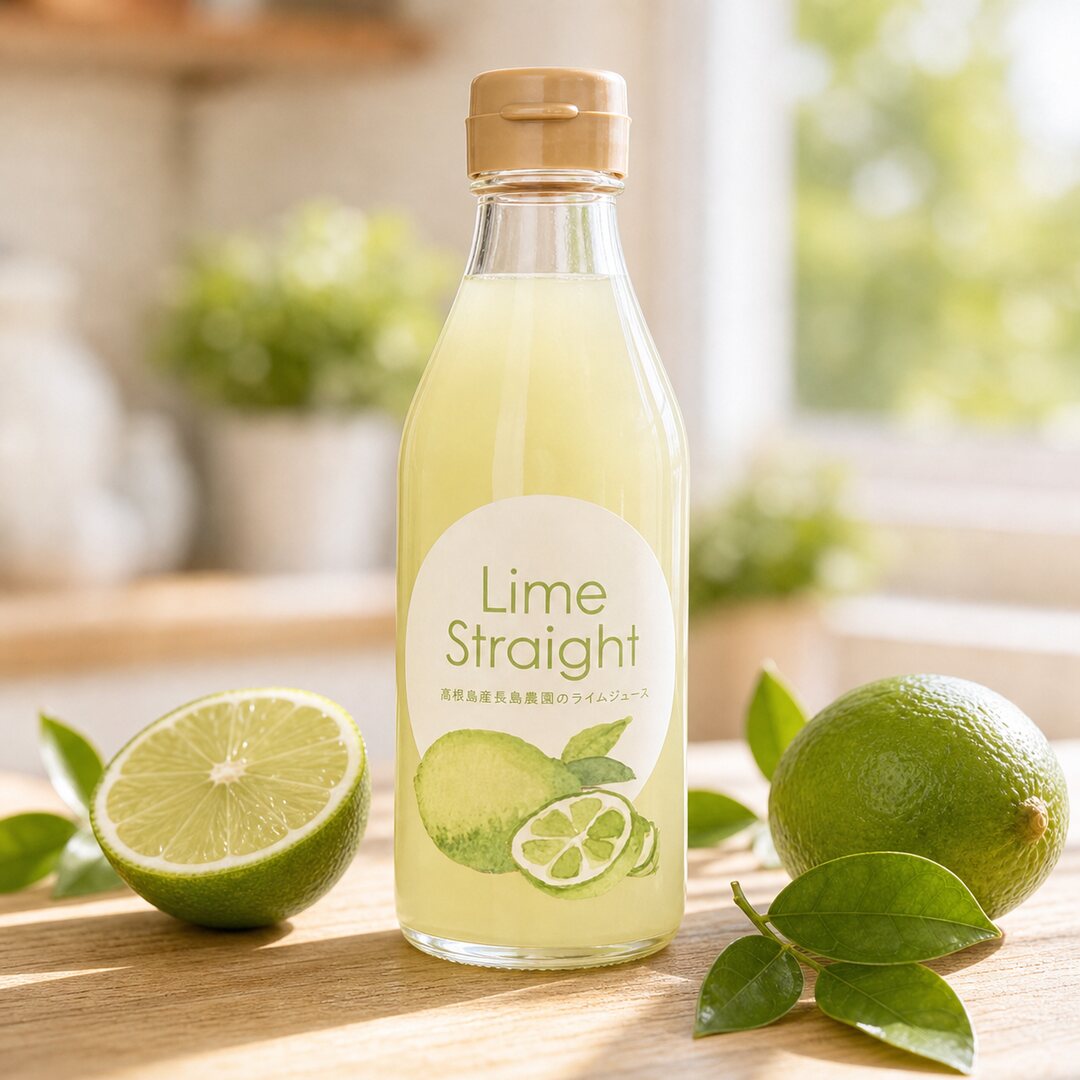 瀬戸田ライムの果汁ボトル Lime Straight